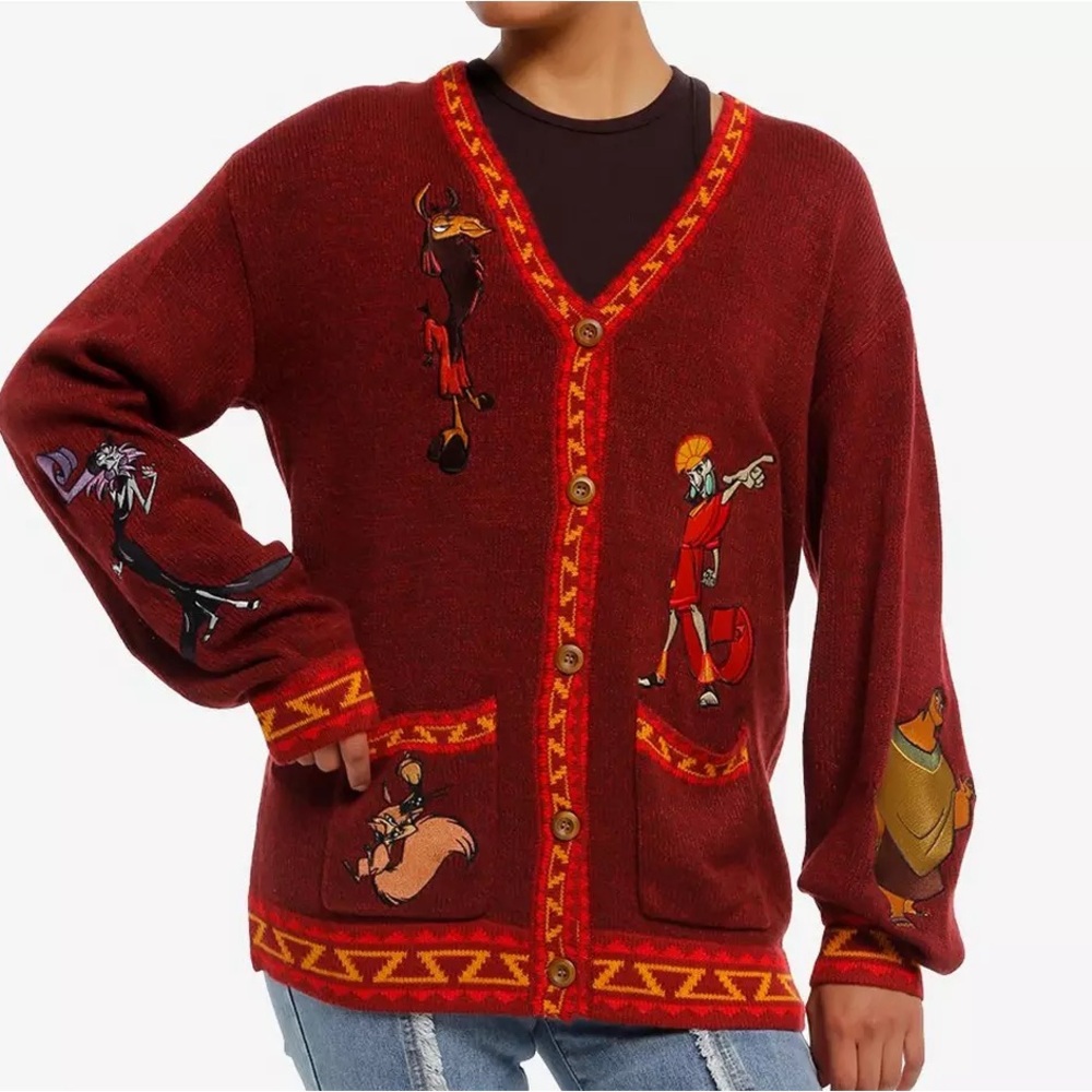 Disney The Emperor's New Groove Character Cardigan Hot Topic